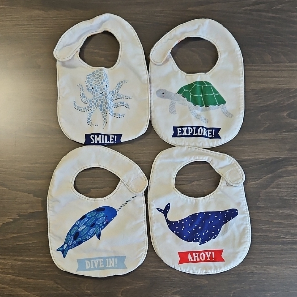 Sea Animals Baby Bib Set